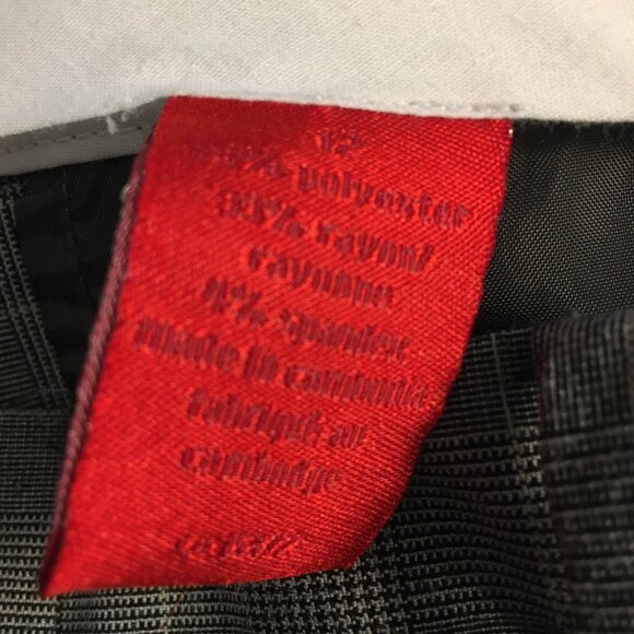 Wide Leg Low-Rise Plaid Dress Pants - Picture 11 of 12